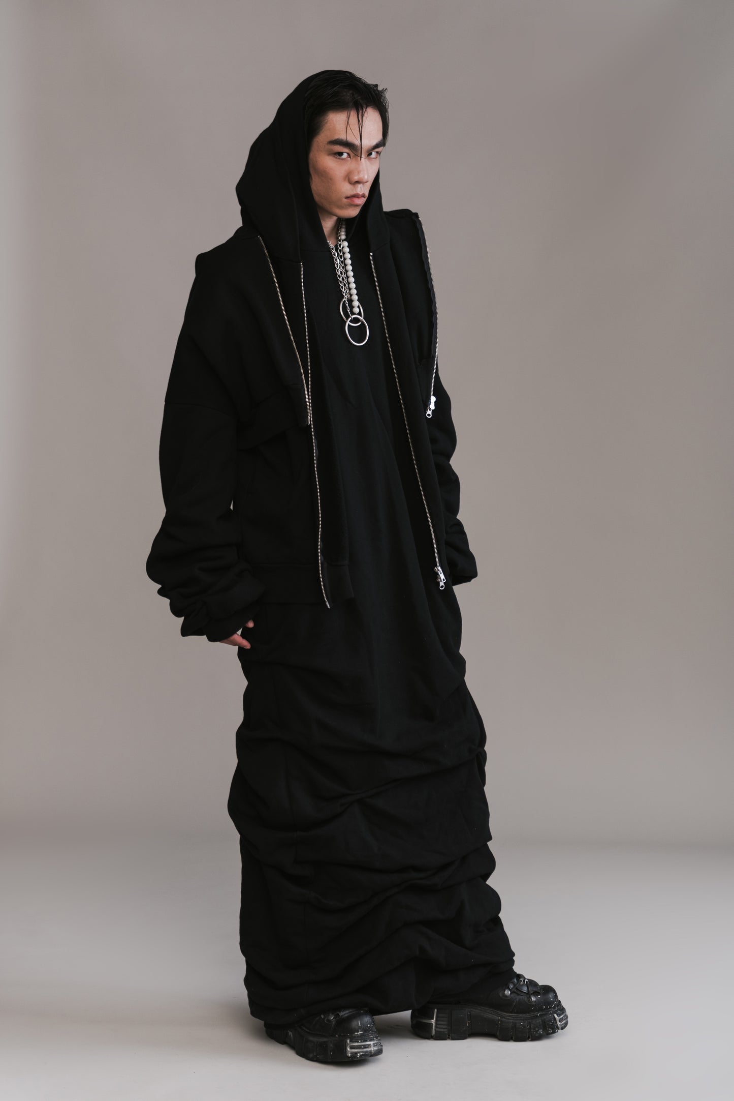Three Layered Hoodie Dress