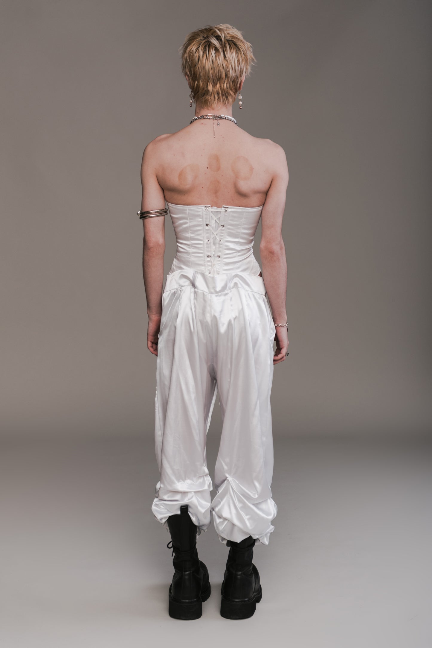 Straight-Across Corset & Draped Pants