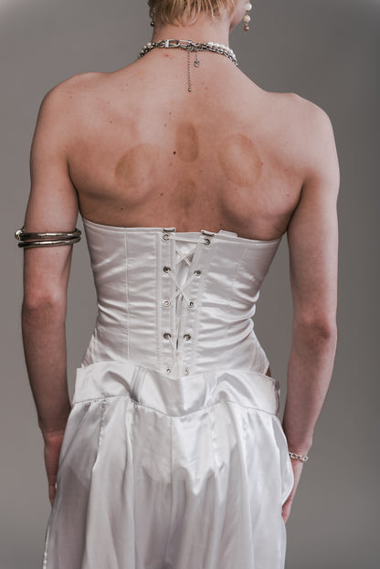 Straight-Across Corset & Draped Pants