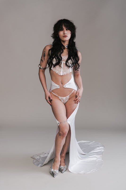 Cutout Honeymoon Gown