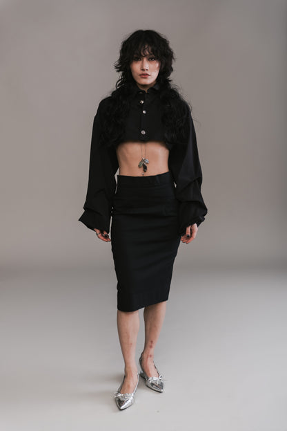Cutout Pencil Skirt
