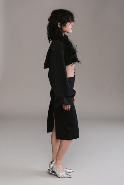 Cutout Pencil Skirt