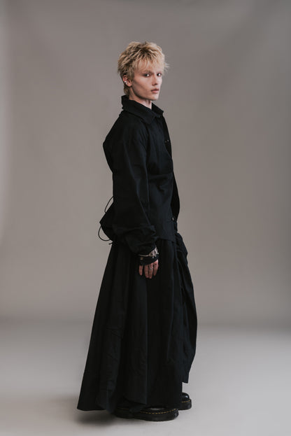 Crushed Energy Skirt and Button-Up