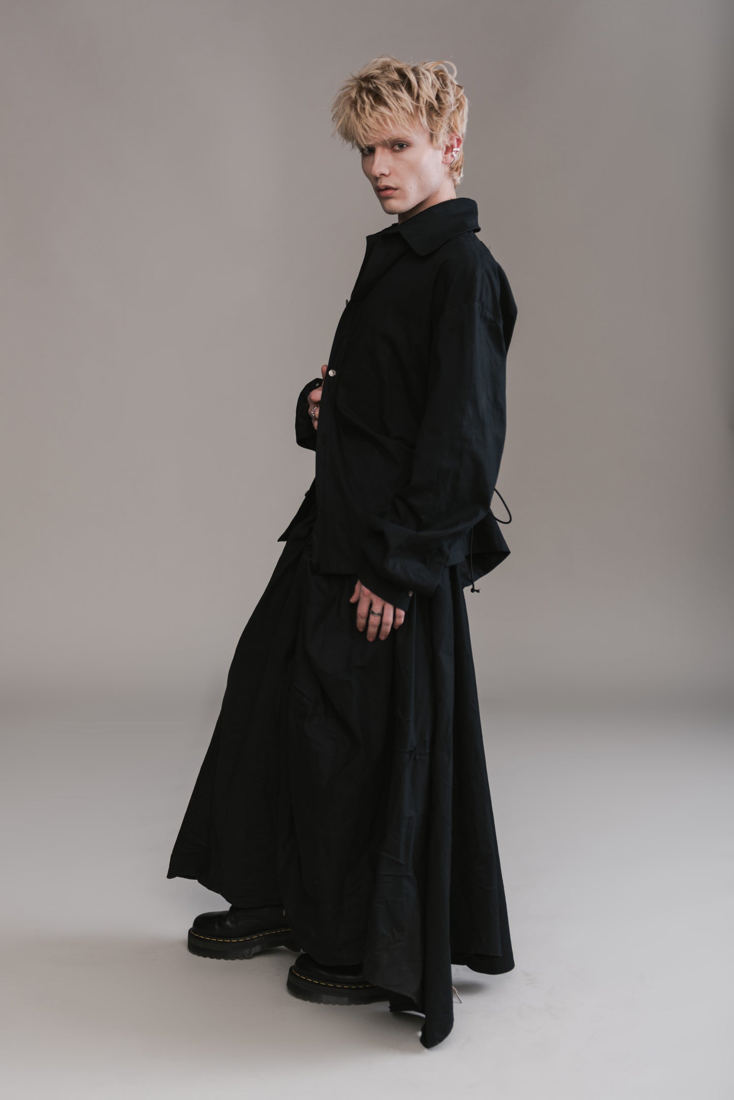 Crushed Energy Skirt and Button-Up