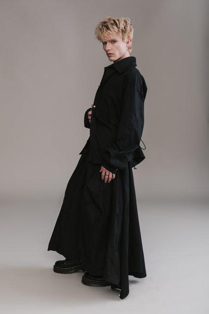 Crushed Energy Skirt and Button-Up