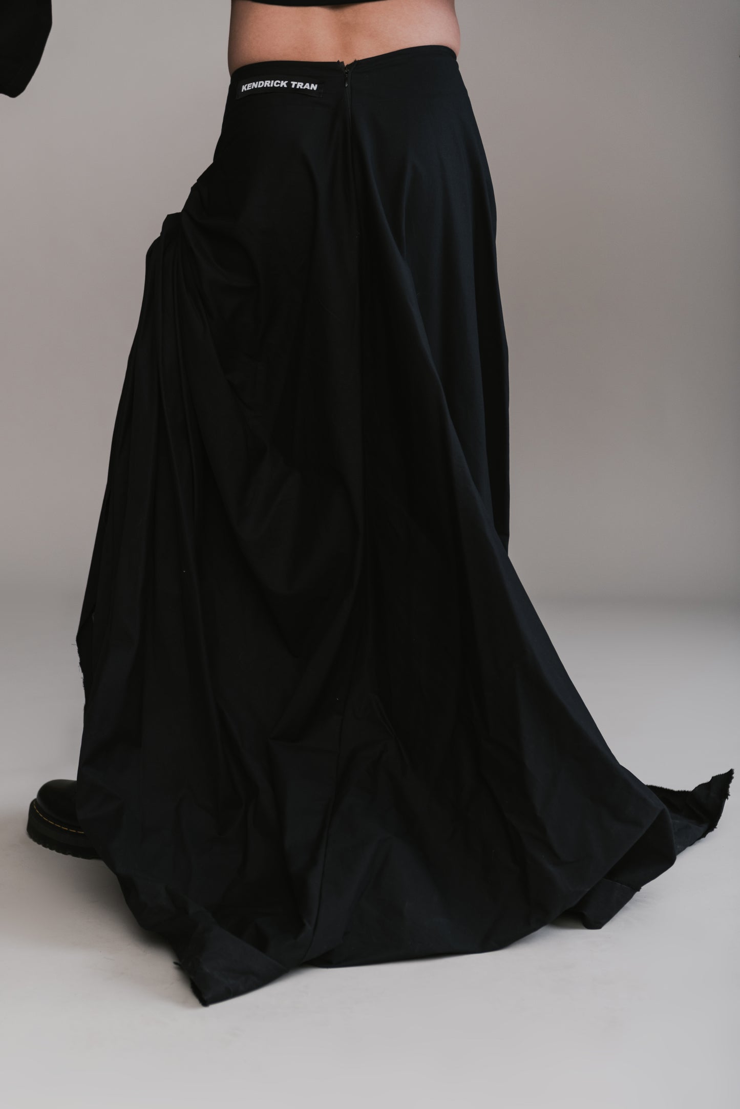 Chopped T-Shirt and Voluminous Skirt
