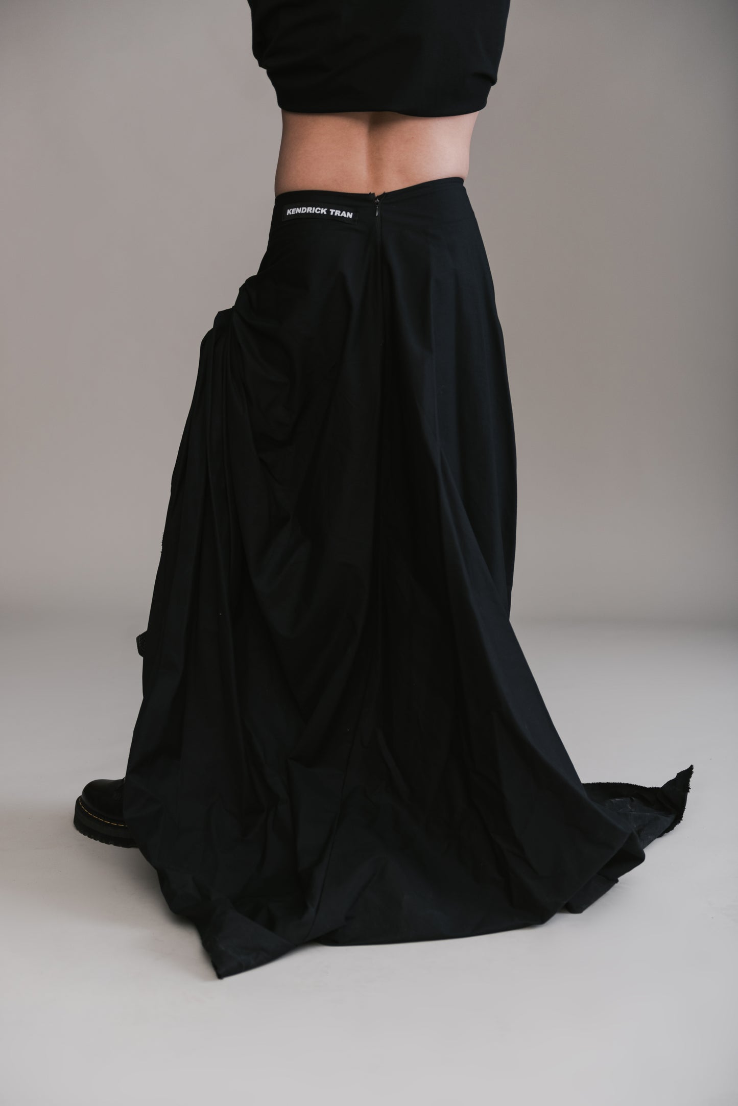 Chopped T-Shirt and Voluminous Skirt
