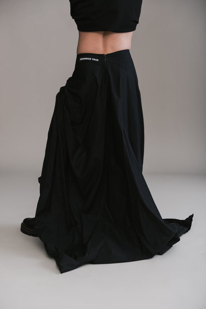 Chopped T-Shirt and Voluminous Skirt