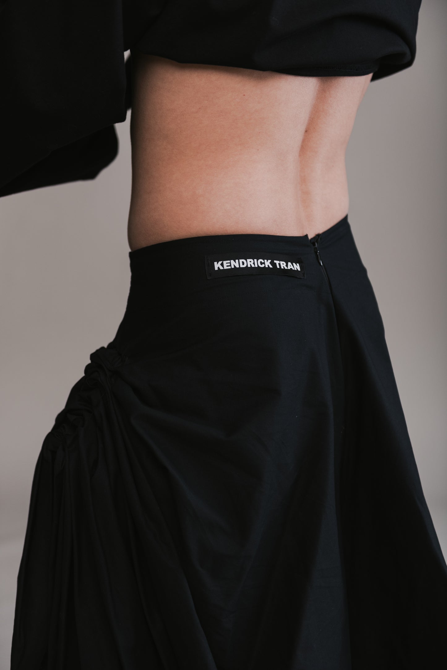 Chopped T-Shirt and Voluminous Skirt